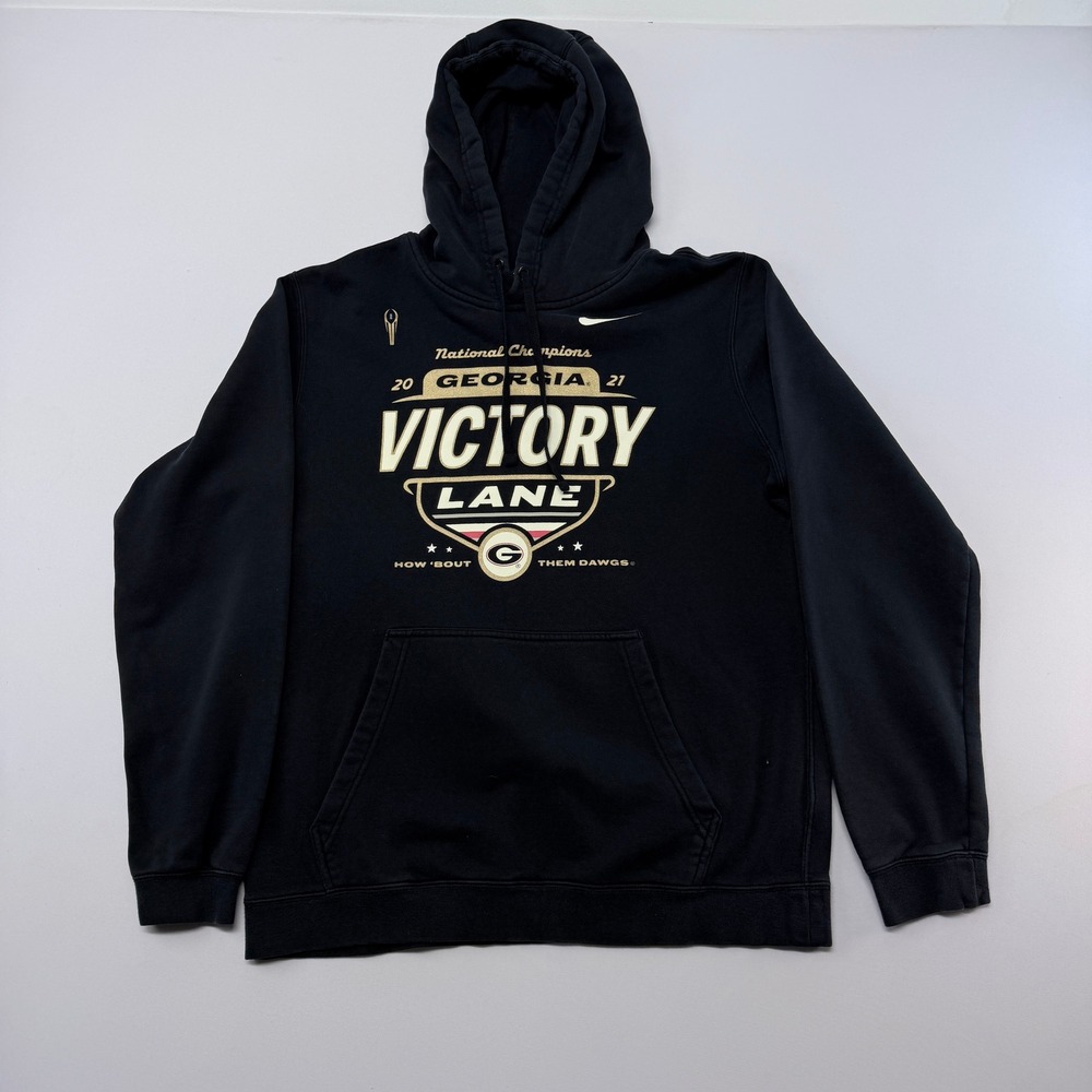 Nike Georgia Bulldogs 2021 National Champions Victory Lane Hoodie Black Large